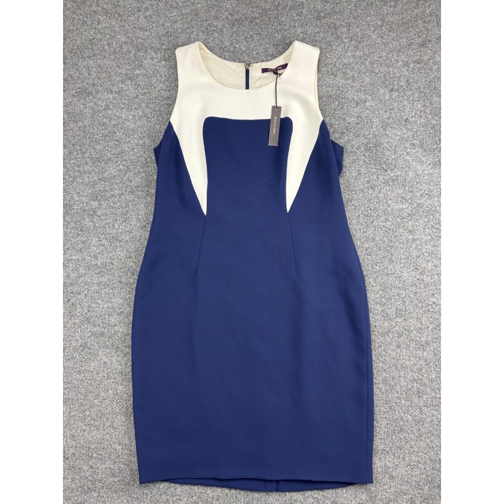 Rachel‎ Roy Dress Womens 14 Blue Colorblock Sleeveless Sheath Workwear Office